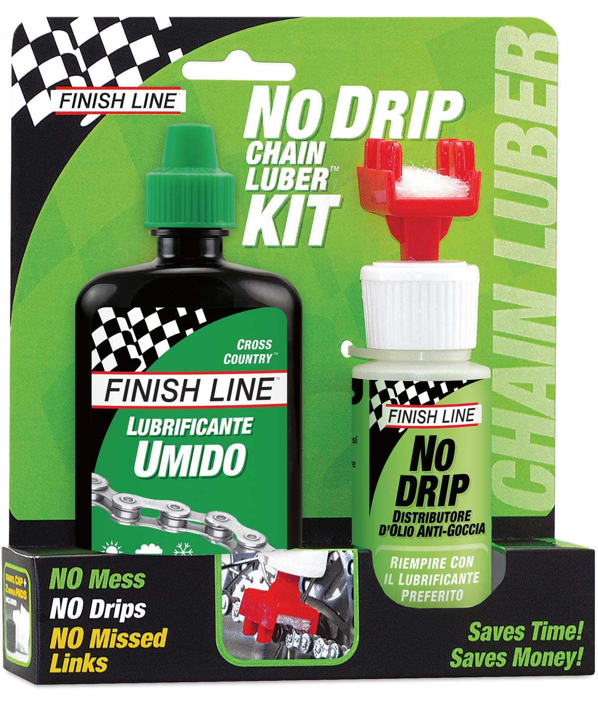 Kit No Drip con CrossT Country Wet lubrificante sintetico a goccia 120 ml