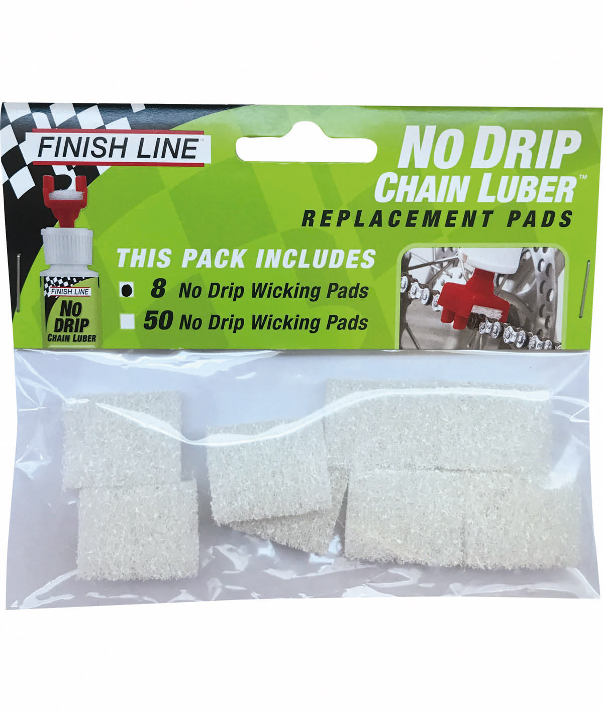 Kit di 8 tamponi di ricambio per No Drip Chain Luber