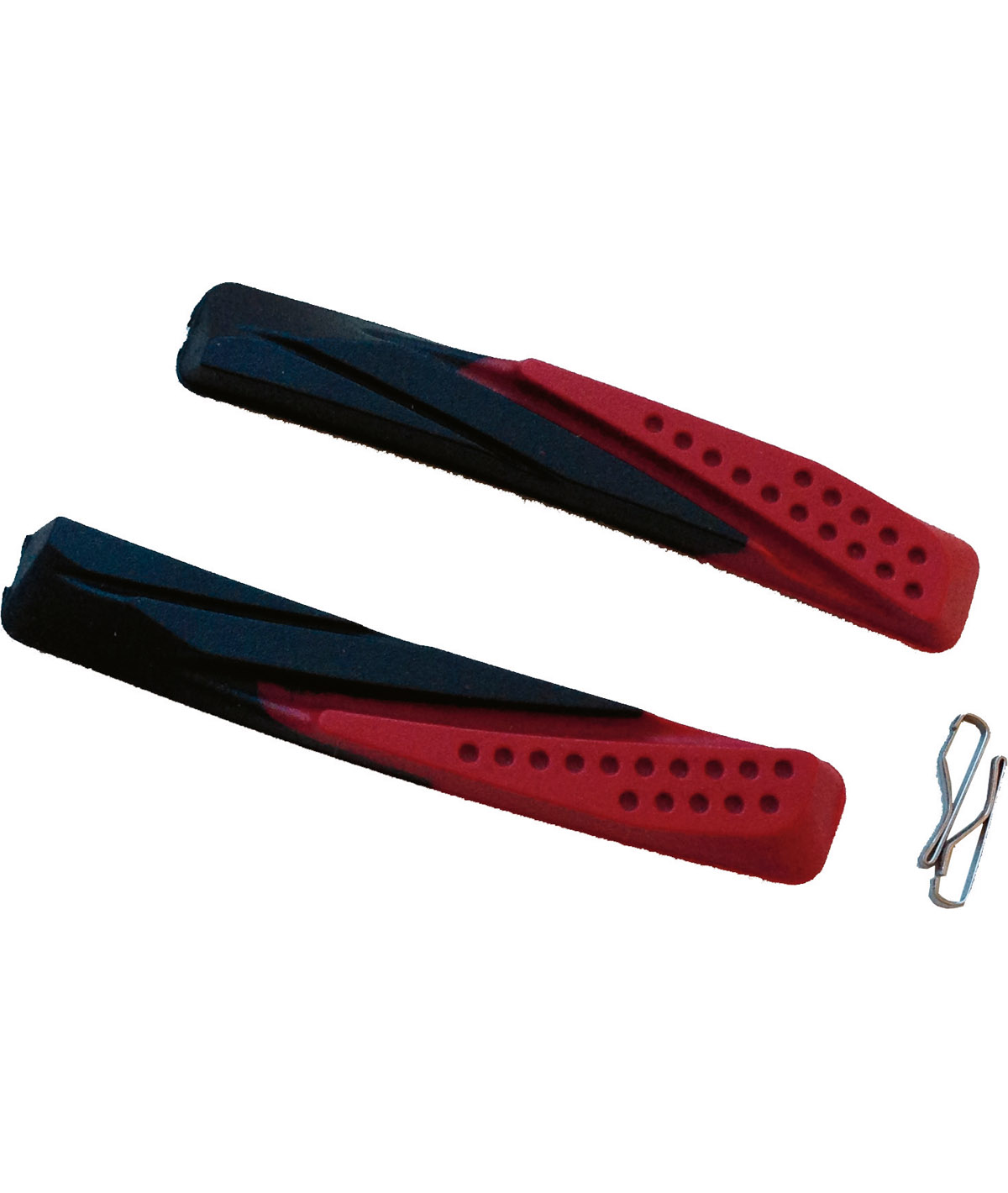 Pattini mtb di ricambio 72mm V-brake nero/rosso doppia mescola