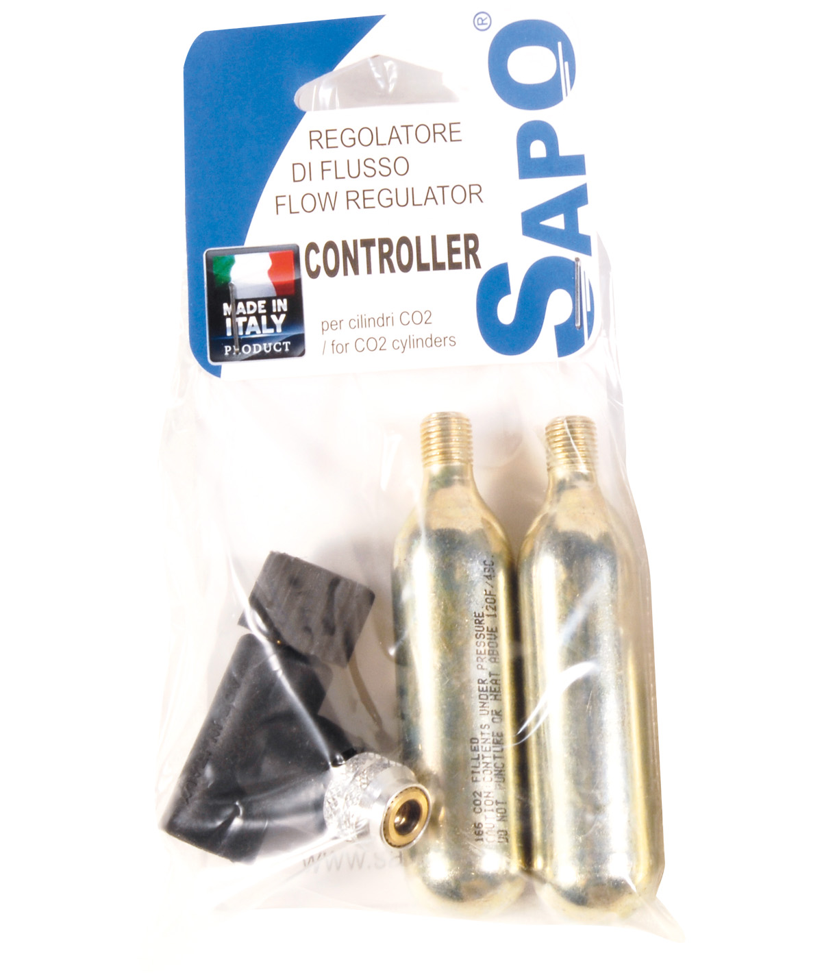 Kit erogatore controller per Presta con 2 cartucce CO2 16 gr.