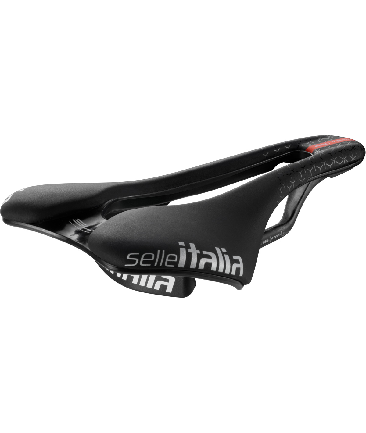 Sella SLR Boost PRO Team 6.1 kit carbonio Superflow L tel. in carbonio fibra-tek nera