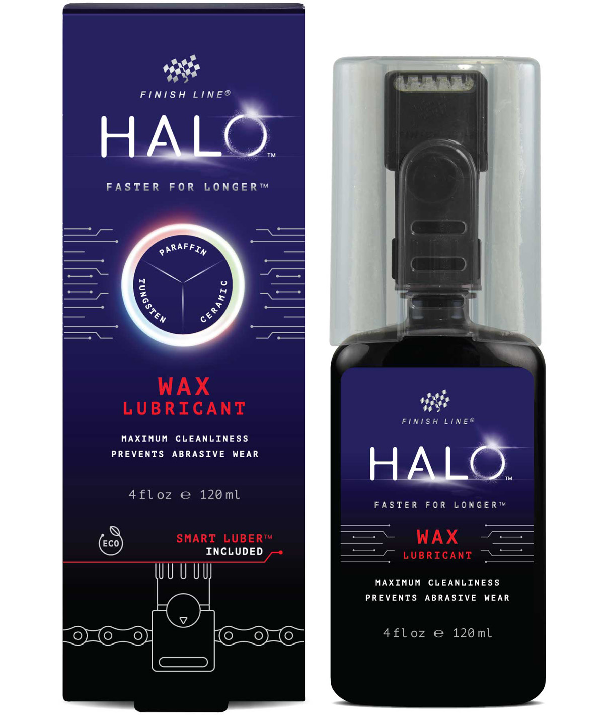 Lubrificante ceramico Halo Wax 120ml con smart luber