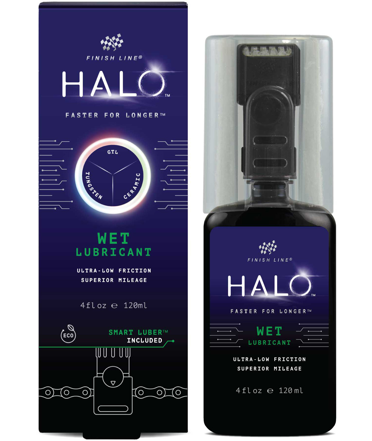 Lubrificante umido Halo Wet 120ml con Smart Luber