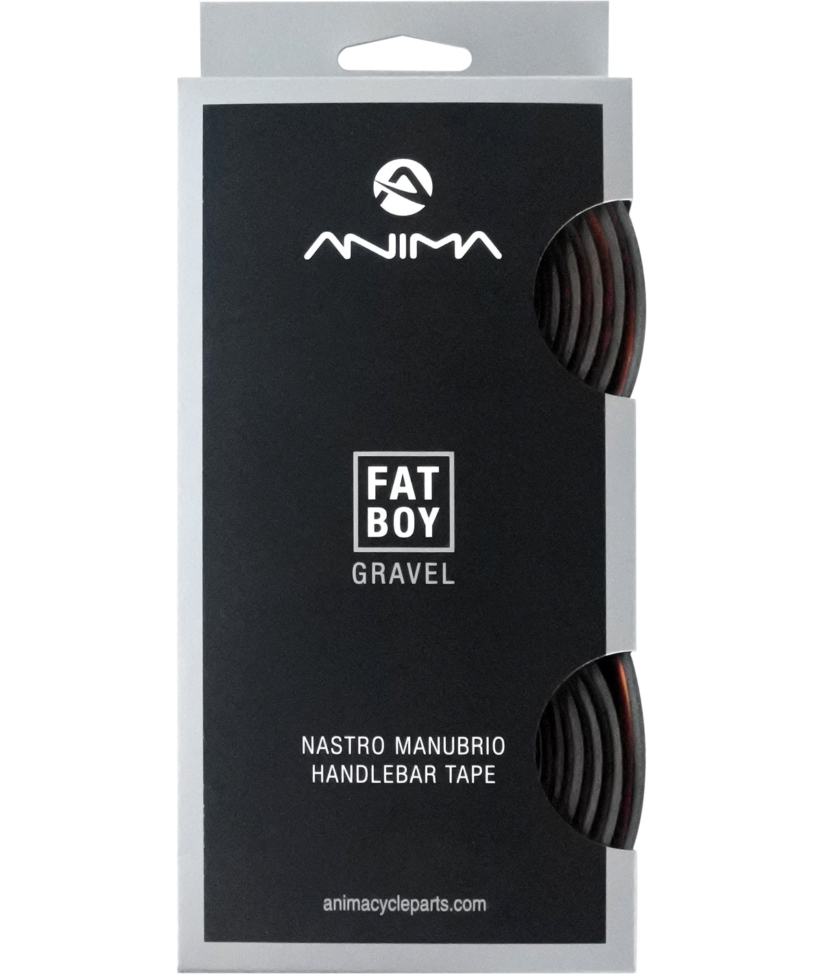 Nastro manubrio Fat Boy Gravel nero con tappi