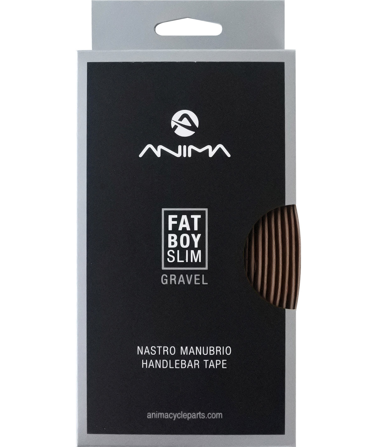 Nastro manubrio Fat Boy Slim Gravel marrone 49 con tappi