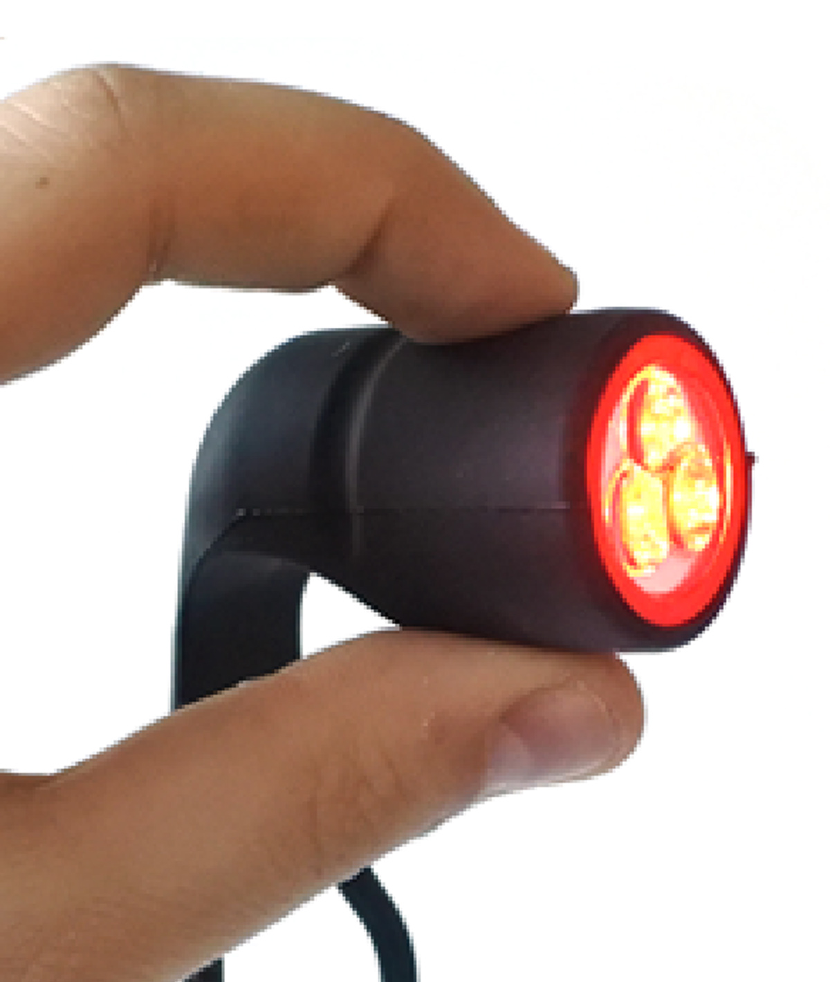 Fanalino posteriore a led rosso con batterie 3 led