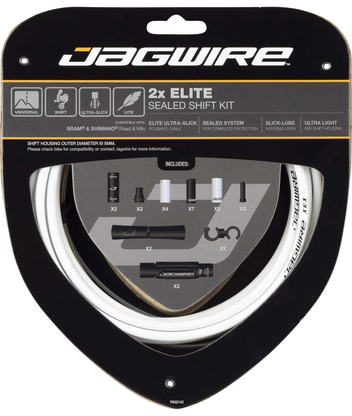 Kit cavi e guaine 2X Elite Sealed cambio bianco