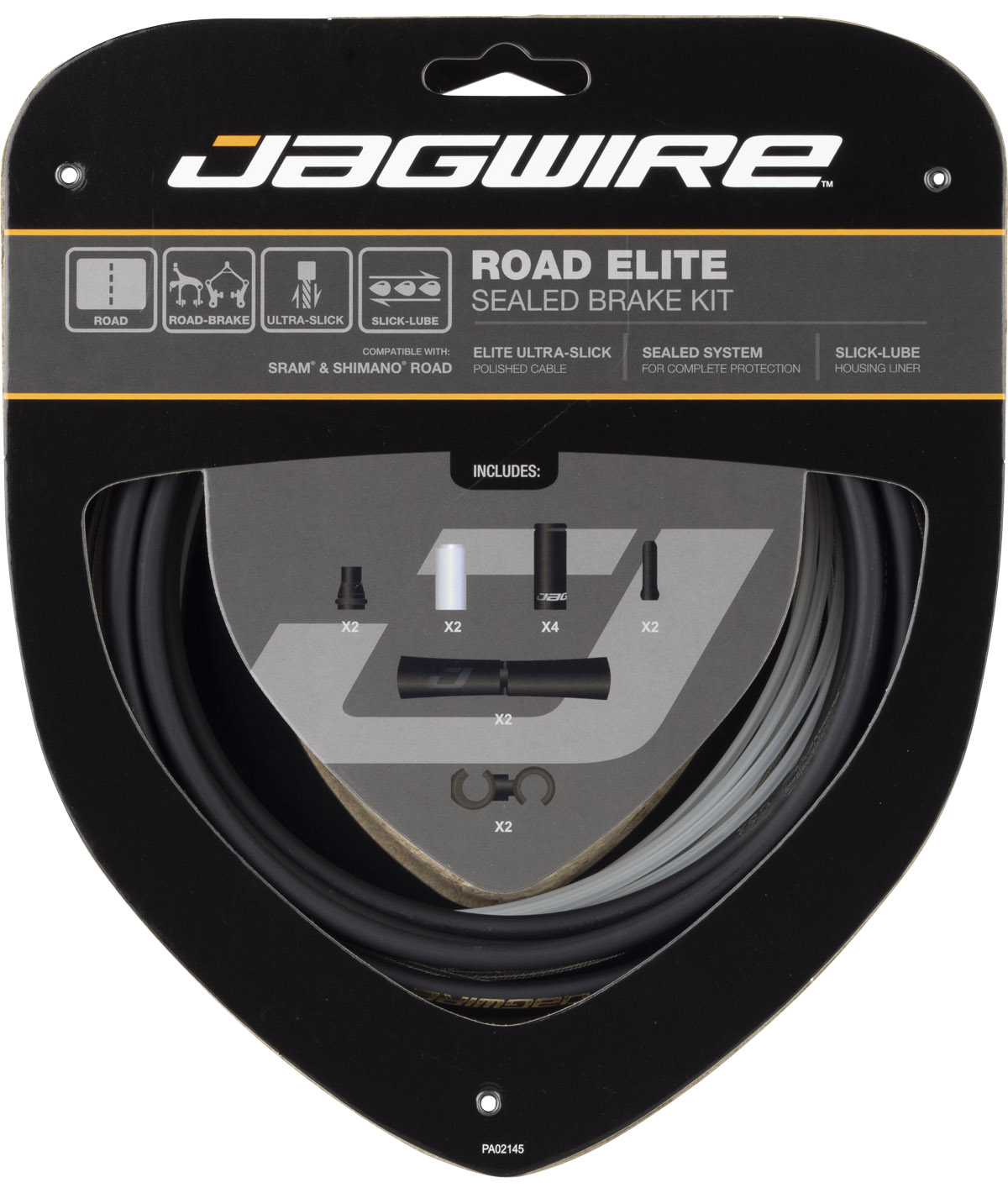 Kit cavi e guaine Road Elite Sealed freno nero stealth