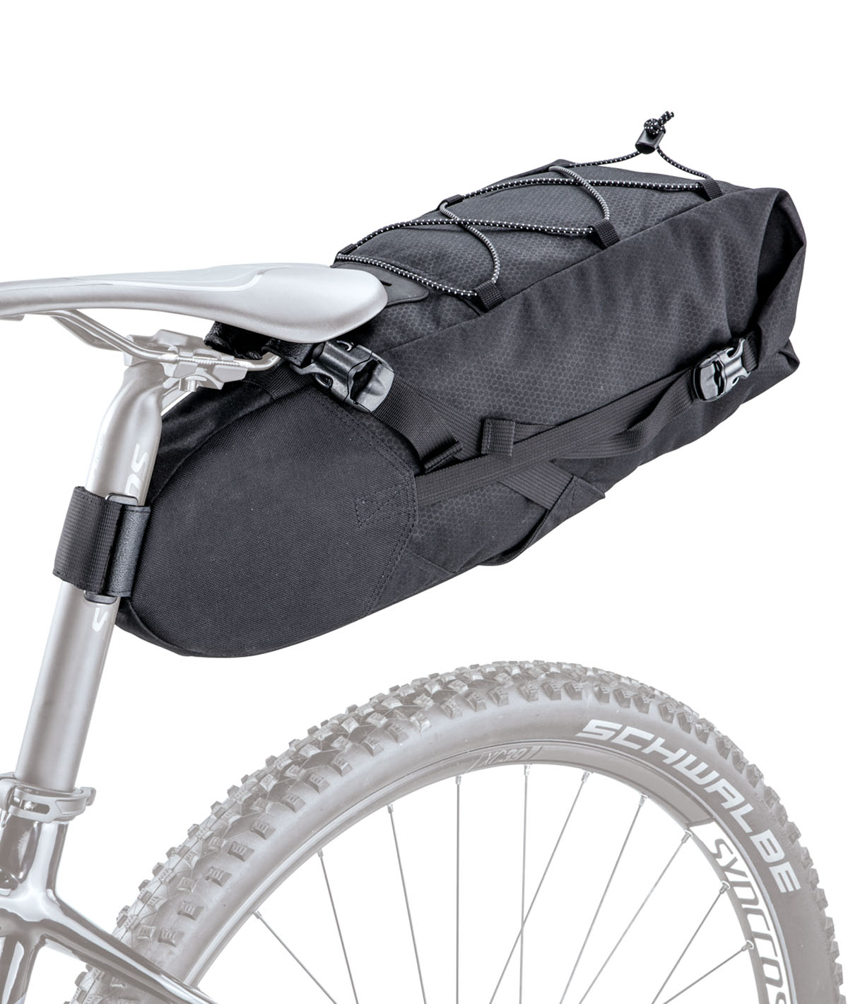 Borsa sottosella BackLoader (6 L) impermeabile con cinturini in velcro nera