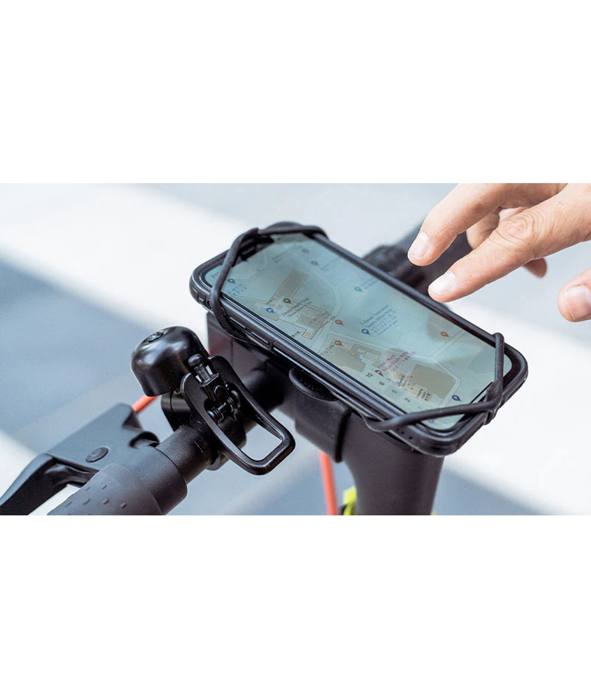 Supporto smartphone Spyder Team PRO per attacco manubrio in silicone nero - black