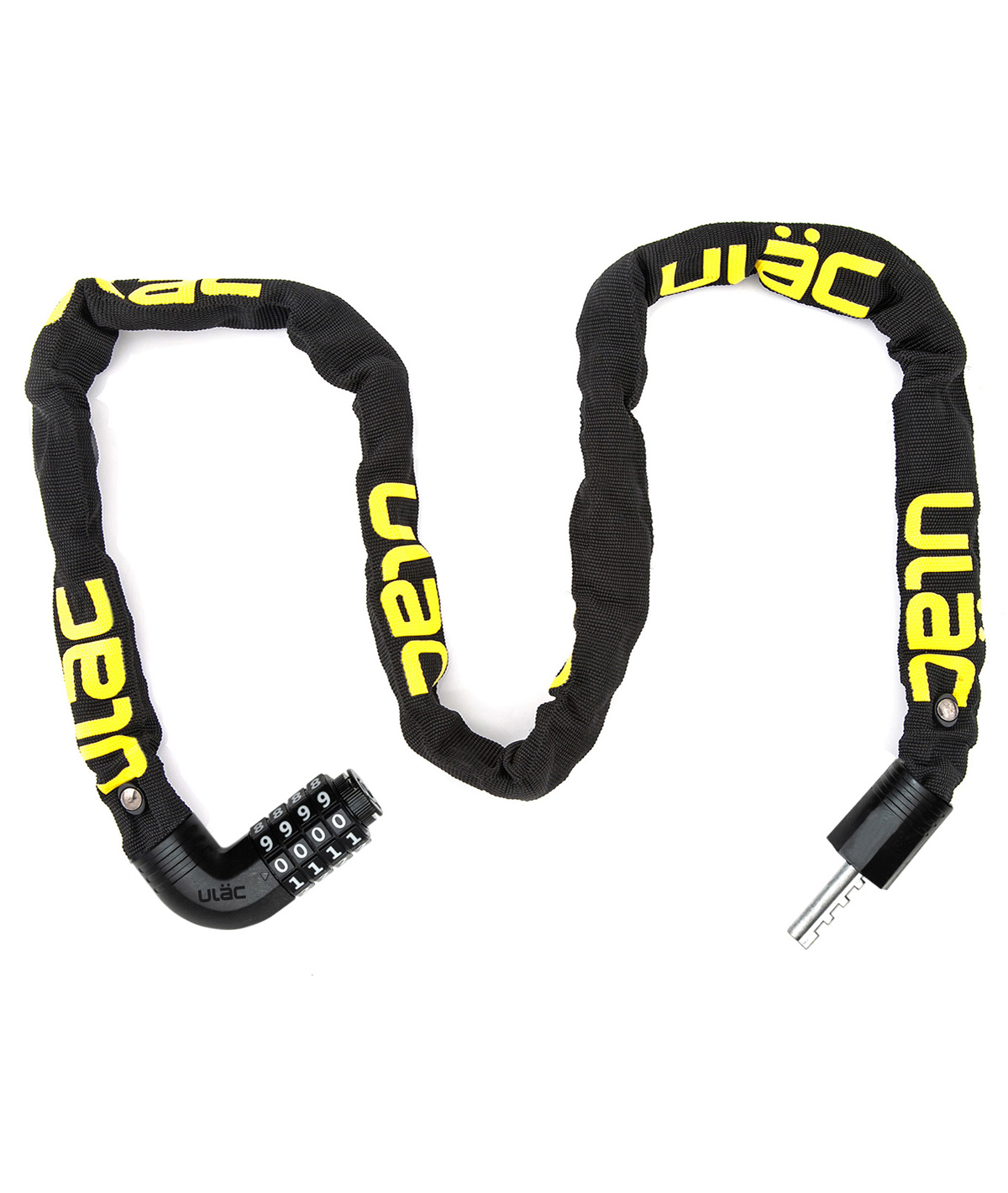 Lucchetto a catena STEEL KOMBAT con combinazione nero - Black