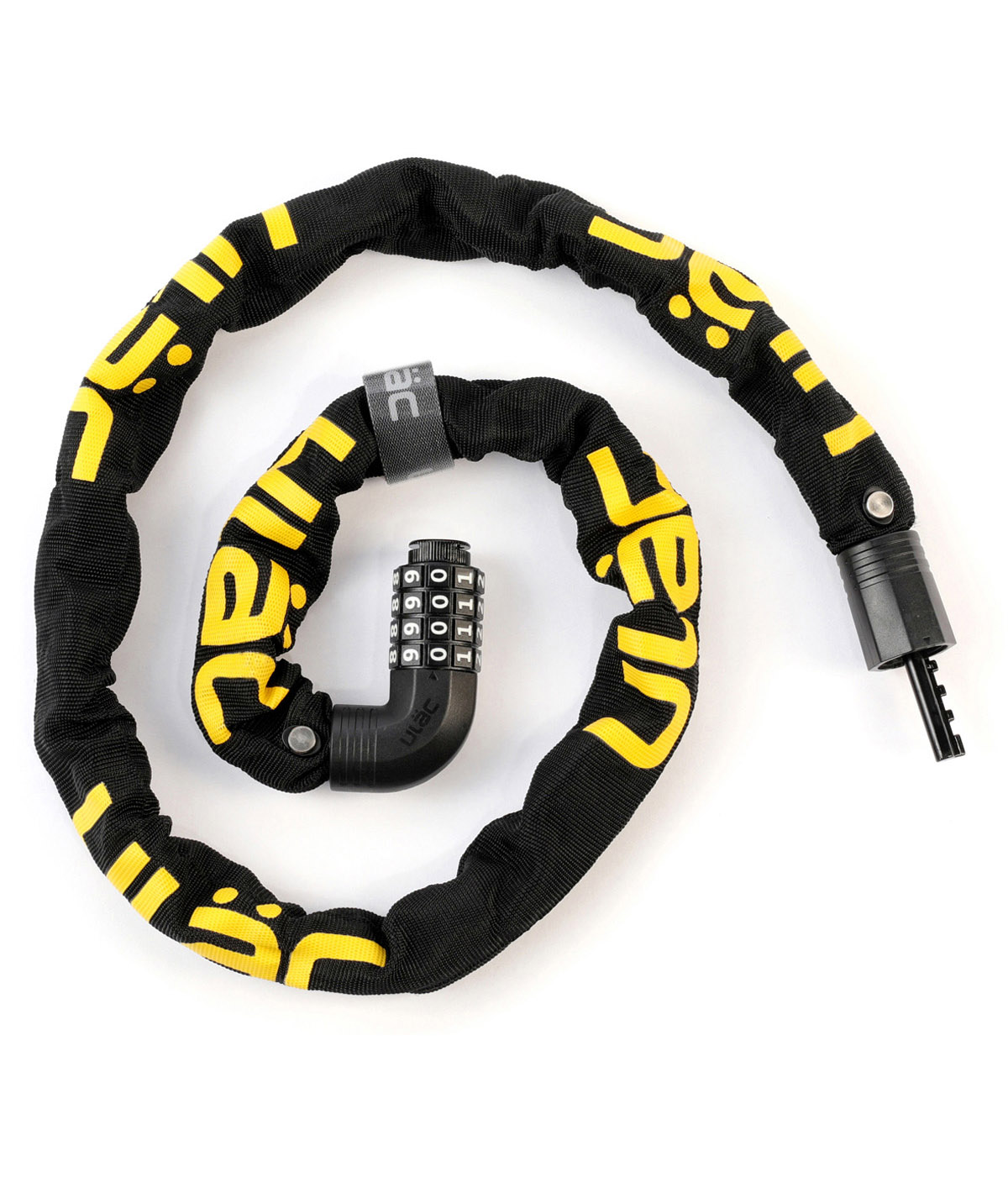 Lucchetto a catena STEEL KOMBAT con combinazione nero - Black
