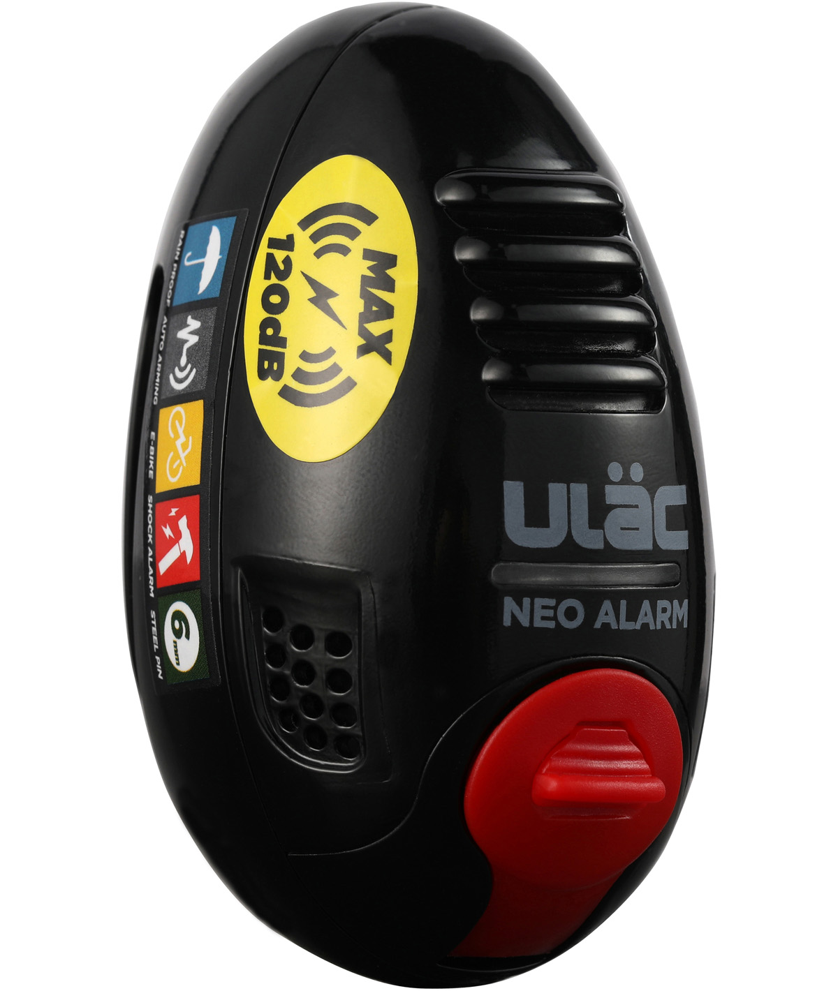 Lucchetto blocco telaio Ulac AIR ALARM con combinazione e allarme sonoro nero
