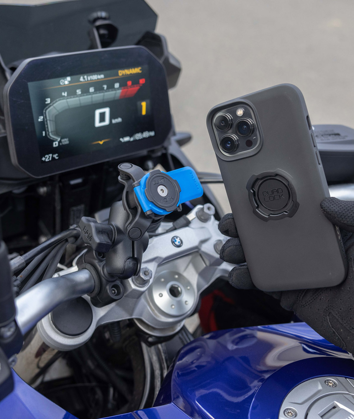 Smorzatore di vibrazioni per motocicletta Quad Lock
