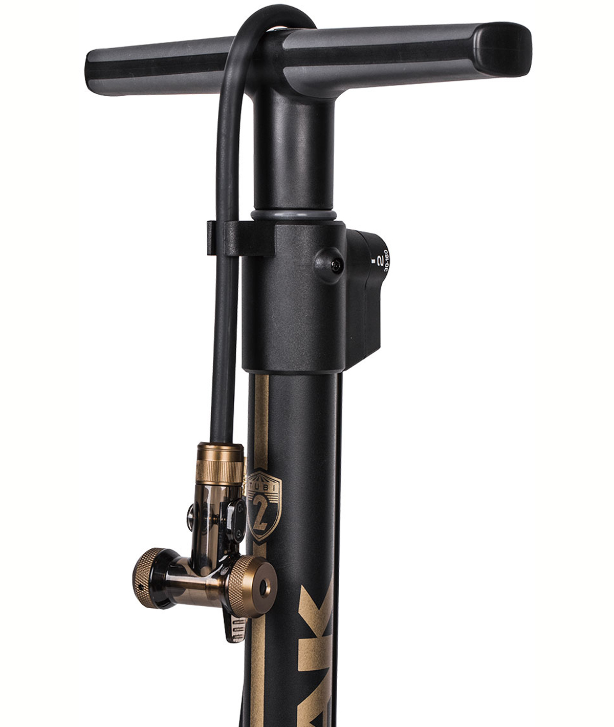 Pompa da pavimento JoeBlow Tubi 2Stage con raccordo TubiHead e manometro analogico 11 bar/160 psi