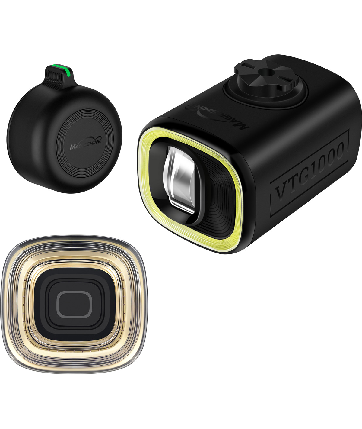 Kit fanalini a led Magicshine VTG 1000 nero + VTG 50 Combo per Brompton