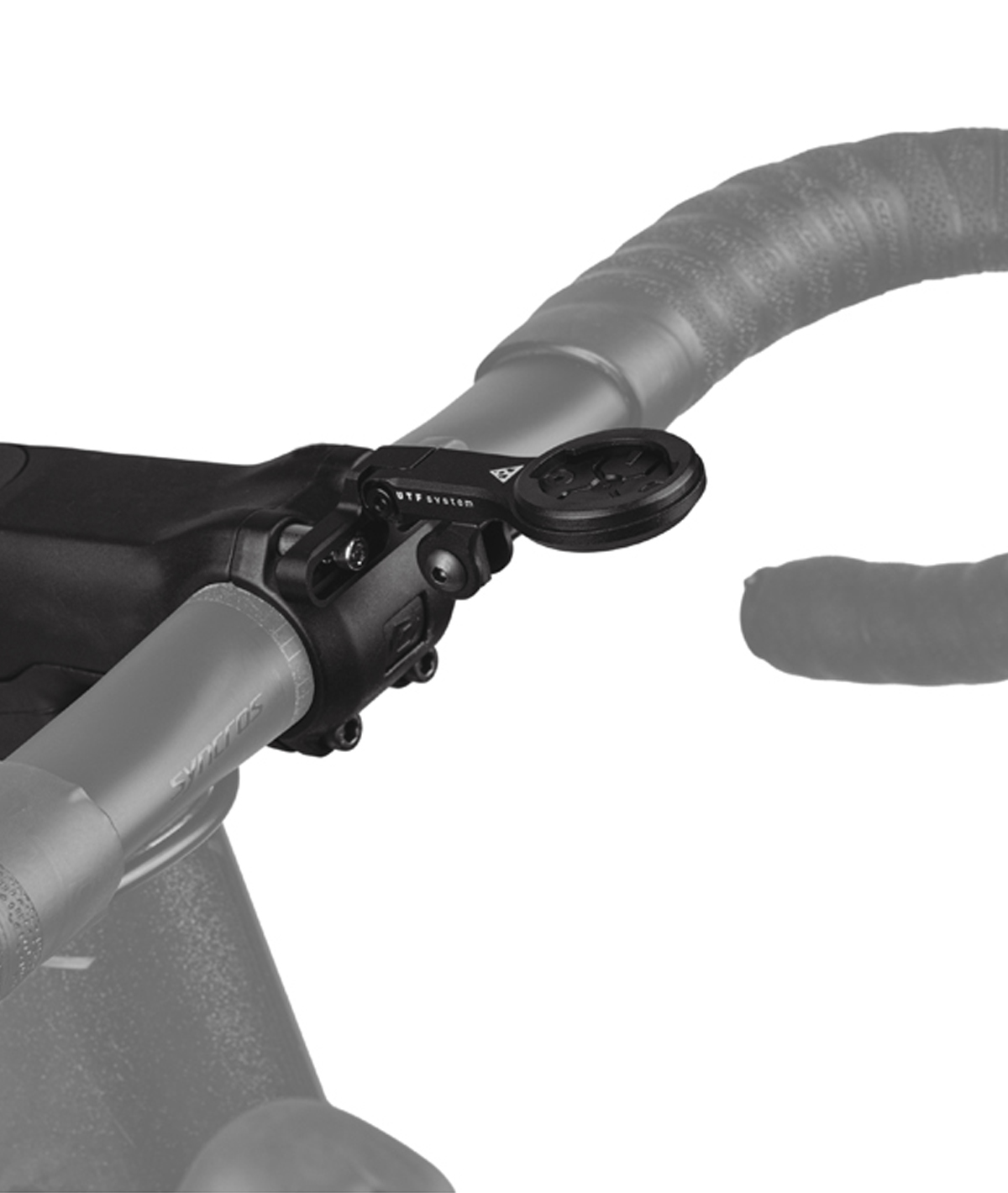 Supporto frontale UTF Multi-Mount Pro per attacco 4-bulloni, compatibile con Ciclo Computer/luci anteriori e adattatori Go Pro