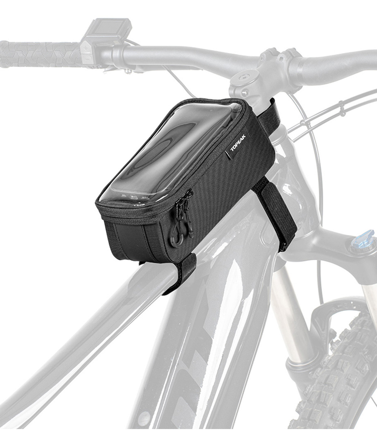 Borsello tubo orizzontale (sopra) Bento Pack (0,85 L) nero con cinturini in velcro