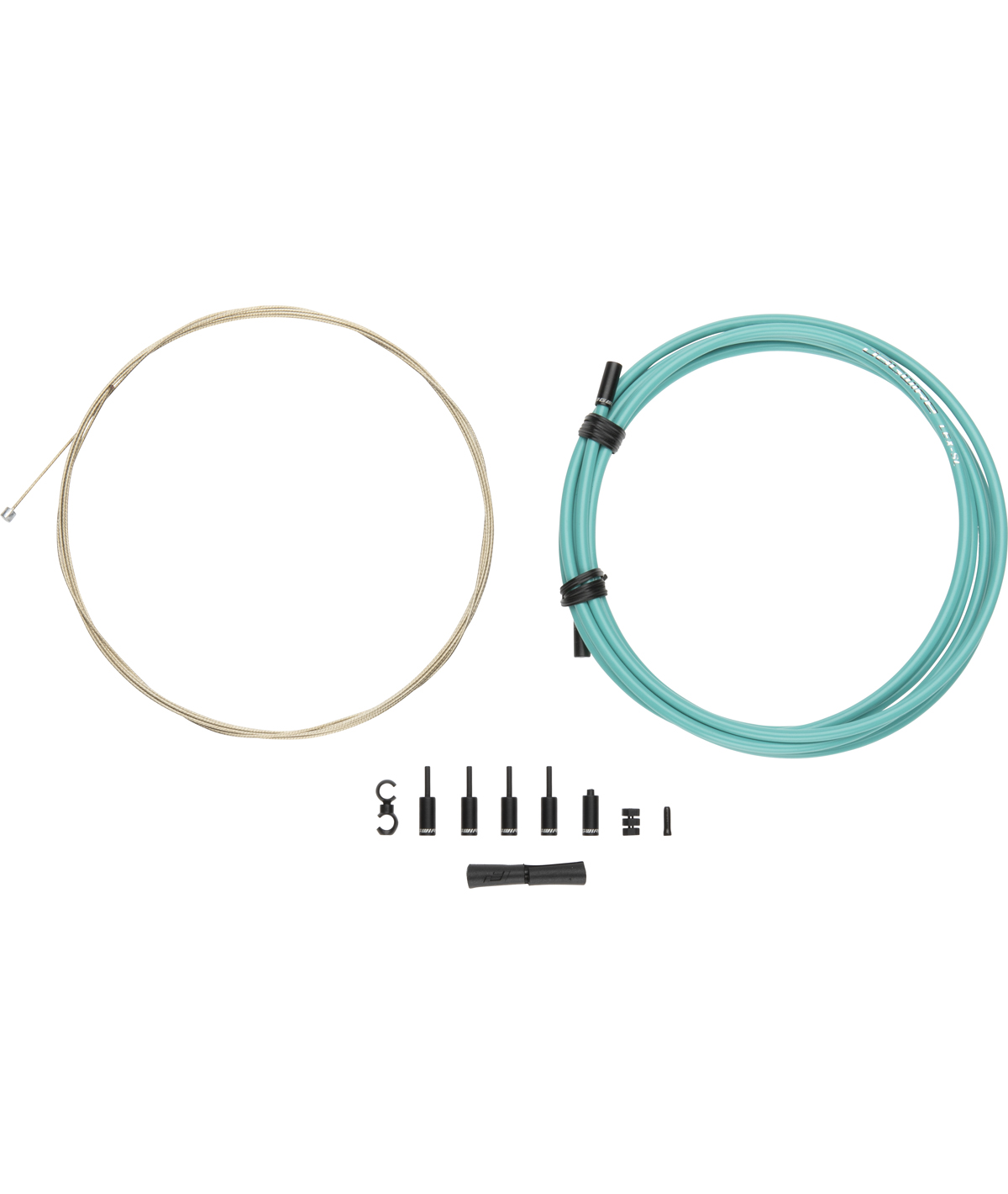 Kit guaina e cavo 1x Shimano/Sram Universal Pro Shift celeste bianchi thumbnail