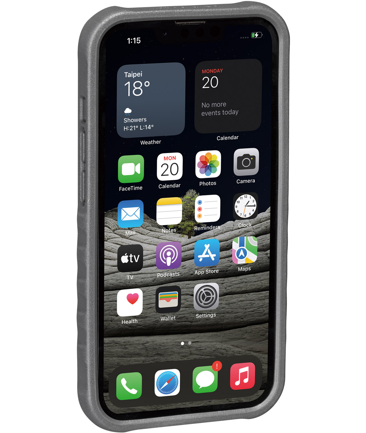 Custodia RideCase per iPhone 13 Pro nera/grigia thumbnail