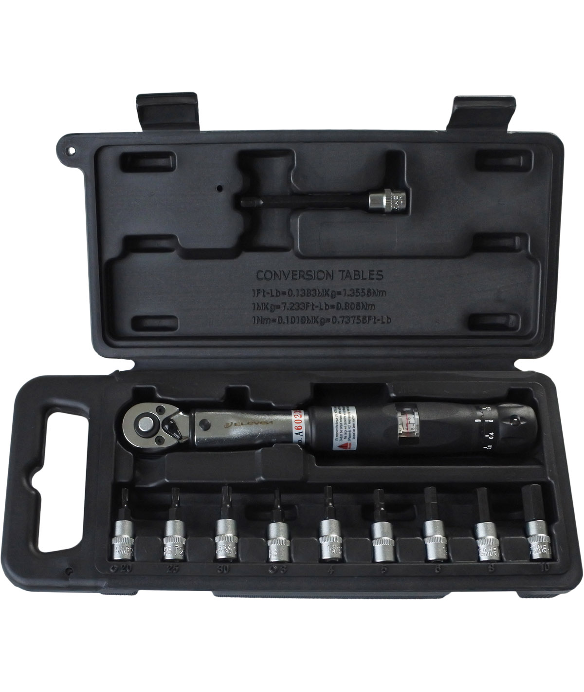 Chiave dinamometrica 1/4" 4-24Nm con brugole 3, 4, 5, 5x85, 6, 8, 10, T20, T25, T30 thumbnail