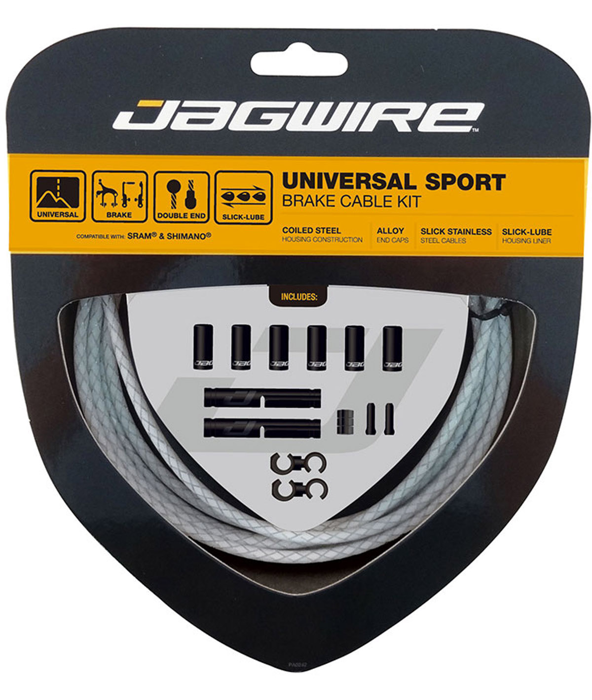 Kit cavi e guaine Universal Sport freno nero thumbnail