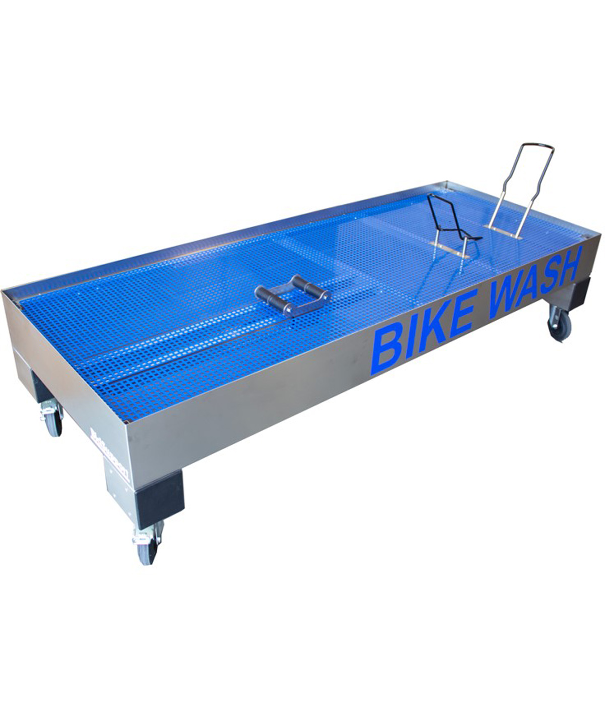 Vasca lavaggio bici inox con supporto fissaggio bici thumbnail