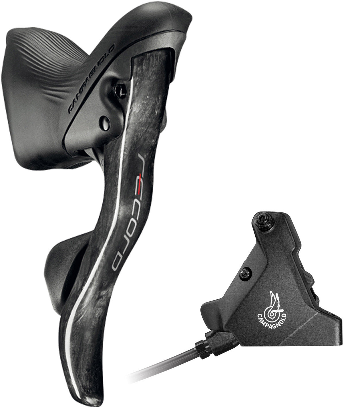 Comando Ergopower DB Dx Record 12v. + Pinza Post. 160 c/olio thumbnail